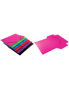 Carpeta goma solapas pp fº 340x250mm stdo 2 por color:az,fu,ro,ng,vd,vi 1085PSU